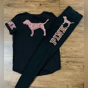 VS PINK IRIDESCENT BLING DOG OUTFIT SET S